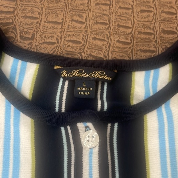 Brooks Brothers Women’s Striped Lounge Cotton Pj Top Size large - Picture 2 of 6